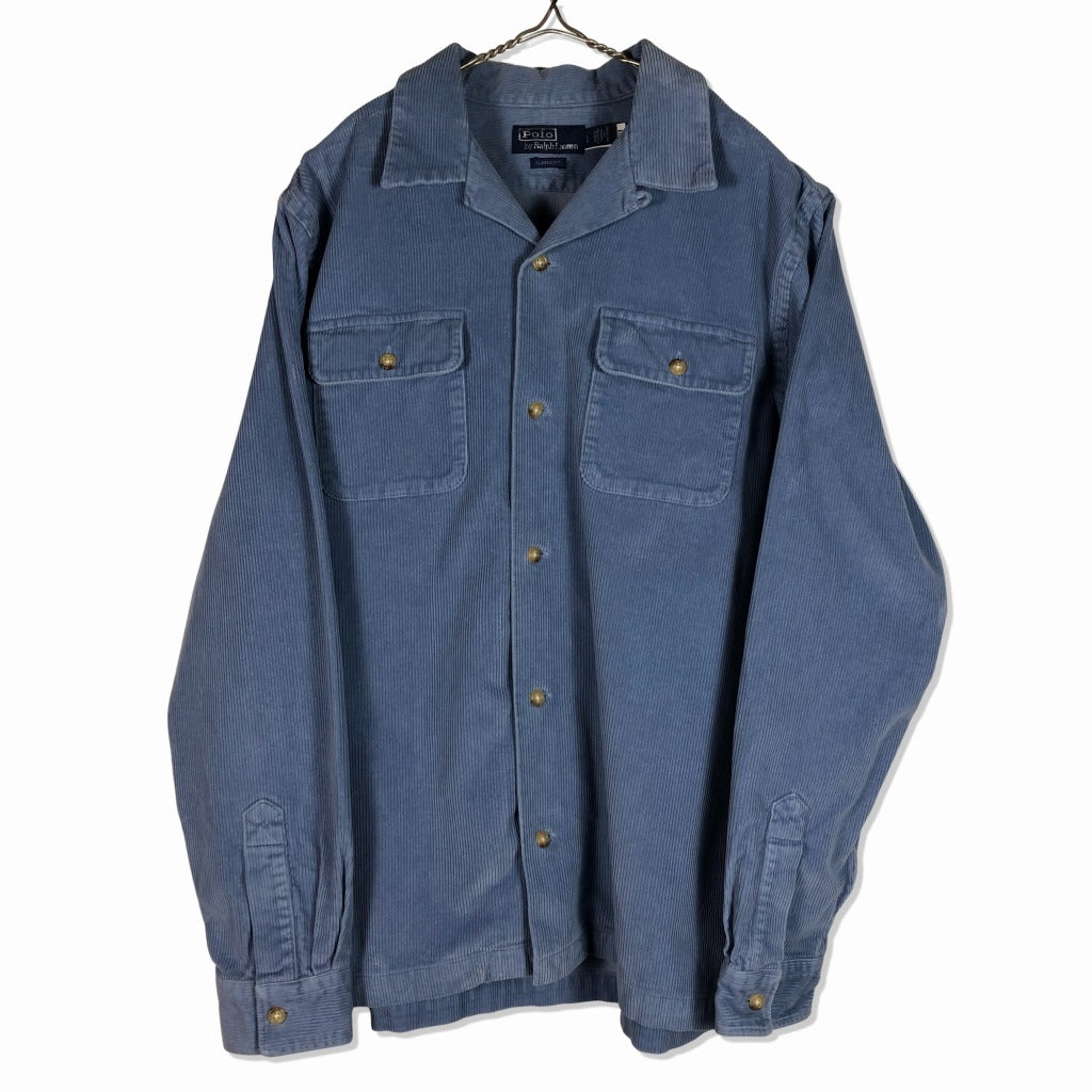 M！ 90s Polo Ralph Lauren Shirt COTTON 長袖 90s Polo by Ralph Lauren CLASSIC FIT Long Sleeve Shirts L [ 10087