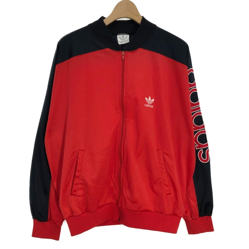 adidas 赤 ジャケット 80s Adidas Vintage Jacket With Zipped Red/White 80s 90s Nylon Mens