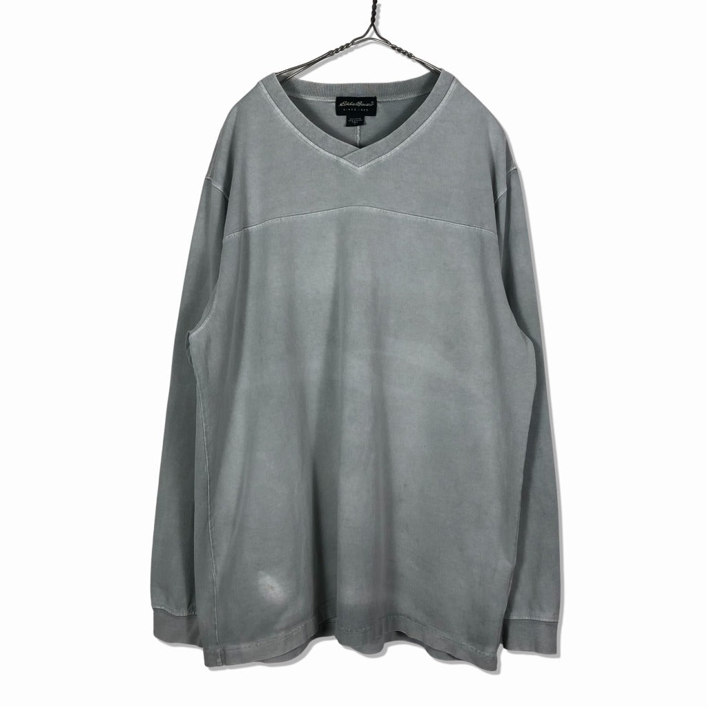90s Eddie Bauer Plain Long Sleeve T-Shirt L [ 10016 ]