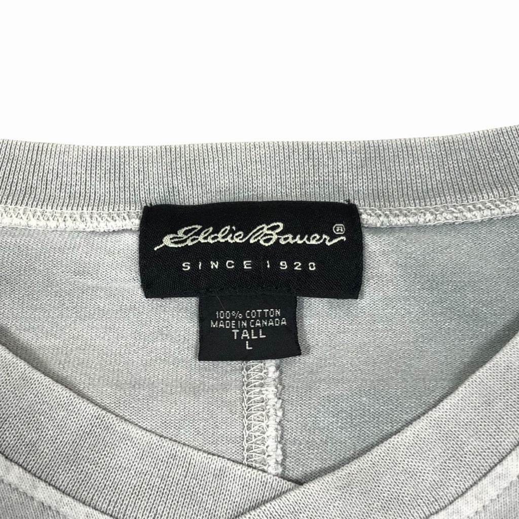 90s Eddie Bauer Plain Long Sleeve T-Shirt L [ 10016 ]