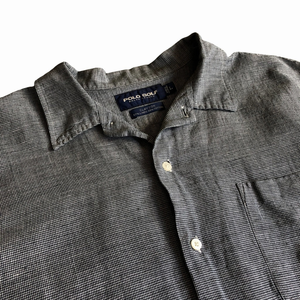 90s POLO GOLF CLAYTON Allover Print Shirt L [ 10024 ]
