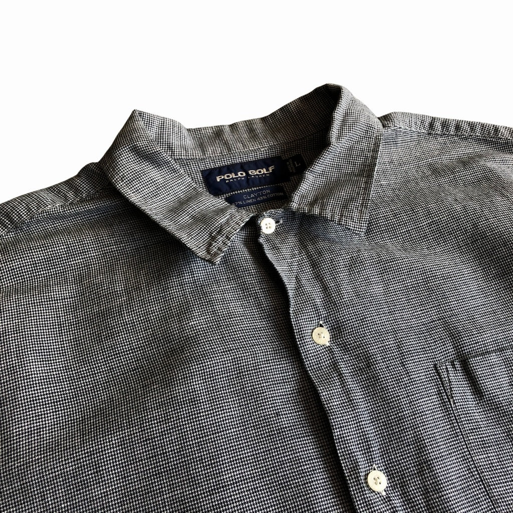 90s POLO GOLF CLAYTON Allover Print Shirt L [ 10024 ]