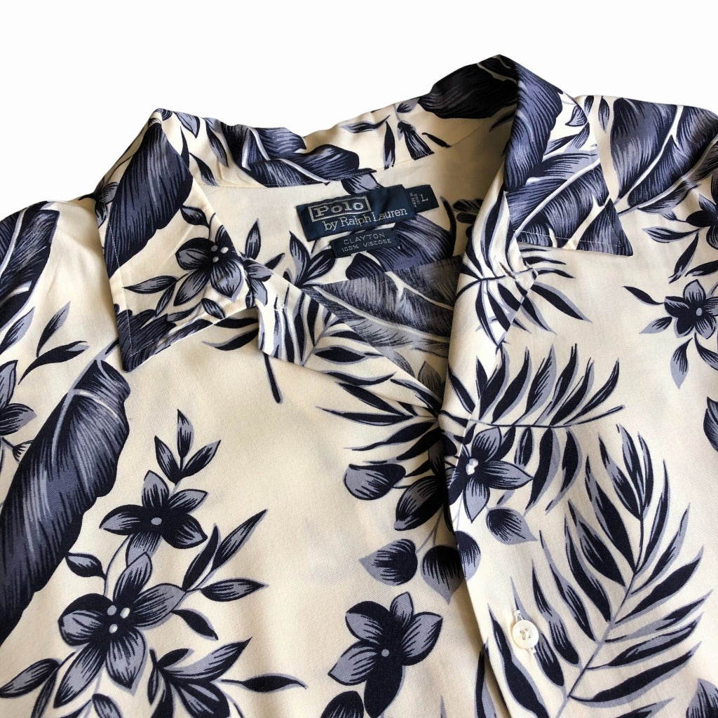 90s Polo by Ralph Lauren CLAYTON Hawaiian Shirt L [ 10026 ]