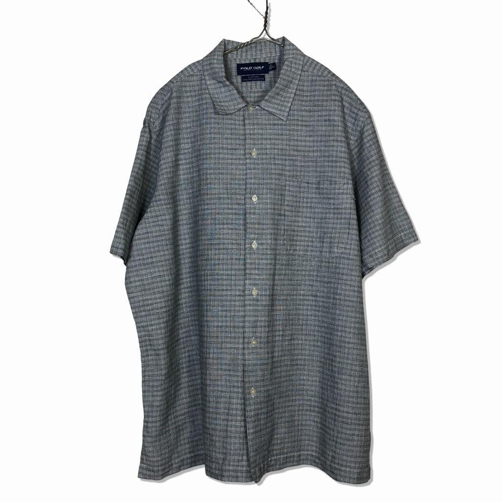 90s POLO GOLF CLAYTON Allover Print Shirt XL [ 10028 ]