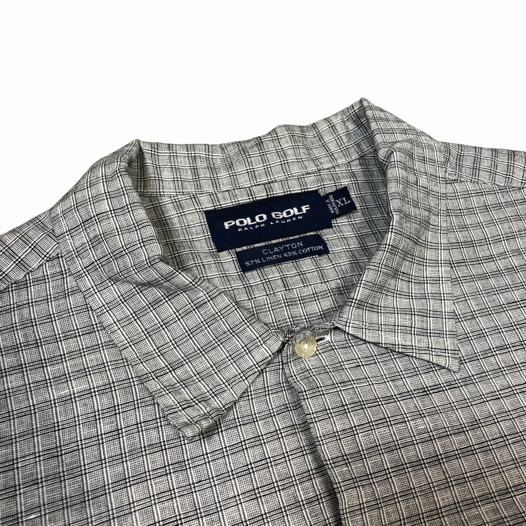 90s POLO GOLF CLAYTON Allover Print Shirt XL [ 10028 ]