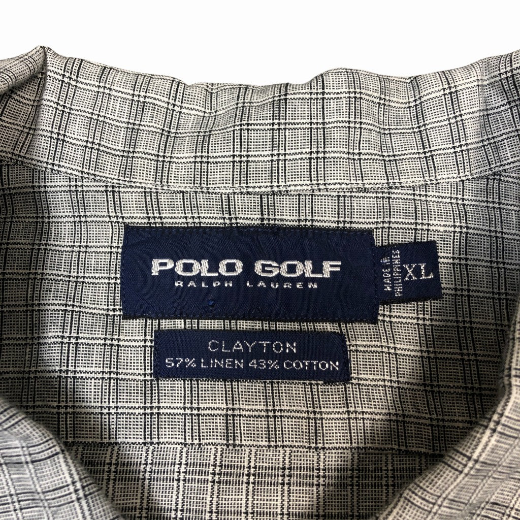 90s POLO GOLF CLAYTON Allover Print Shirt XL [ 10028 ]