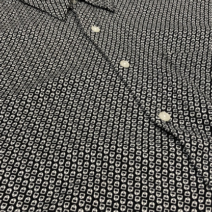 90s PERRY ELLIS Allover Print Shirt L [ 10030 ]