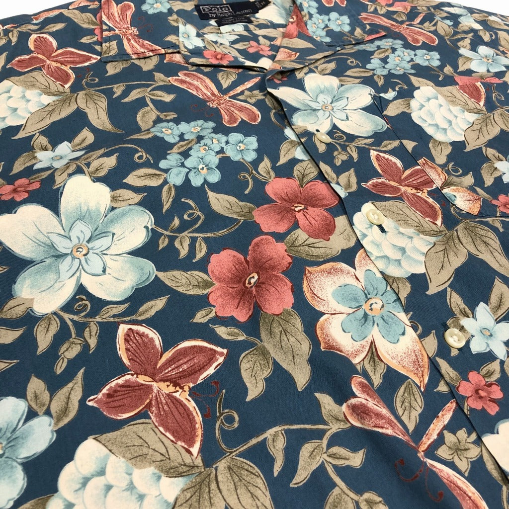 90s Polo by Ralph Lauren CLAYTON Hawaiian Shirt M [ 10032 ]