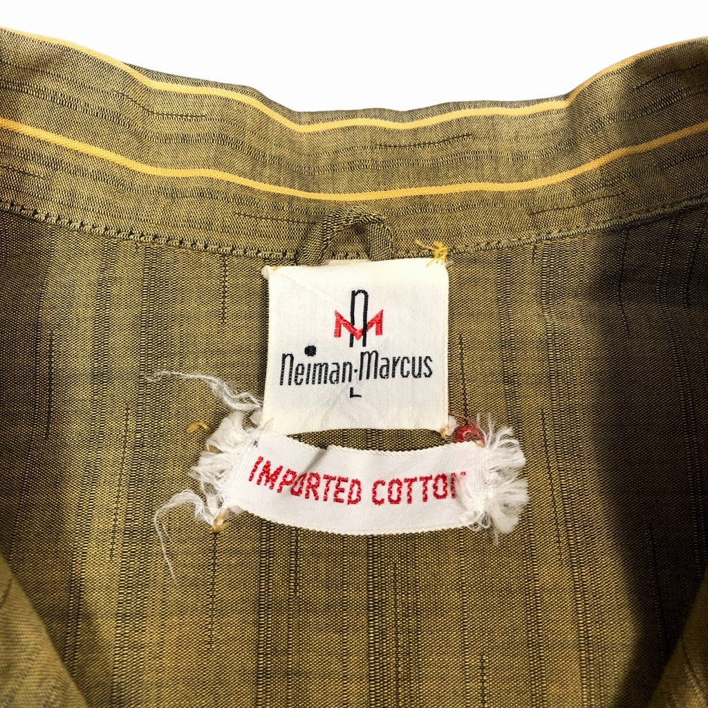 60s Neiman Marcus Short Sleeve Shirts L [ 10037 ]
