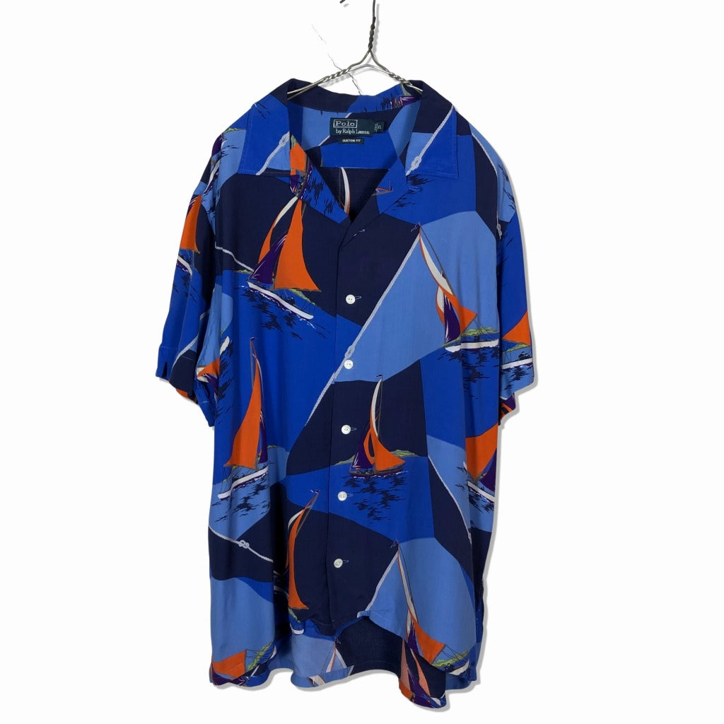 00s Polo by Ralph Lauren RALPH LAUREN CUSTOM FIT Allover Print Shirt XL [ 10040 ]