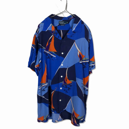 00s Polo by Ralph Lauren RALPH LAUREN CUSTOM FIT Allover Print Shirt XL [ 10040 ]