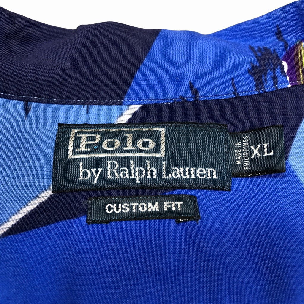 00s Polo by Ralph Lauren RALPH LAUREN CUSTOM FIT Allover Print Shirt XL [ 10040 ]
