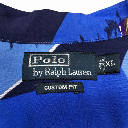 00s Polo by Ralph Lauren RALPH LAUREN CUSTOM FIT Allover Print Shirt XL [ 10040 ]