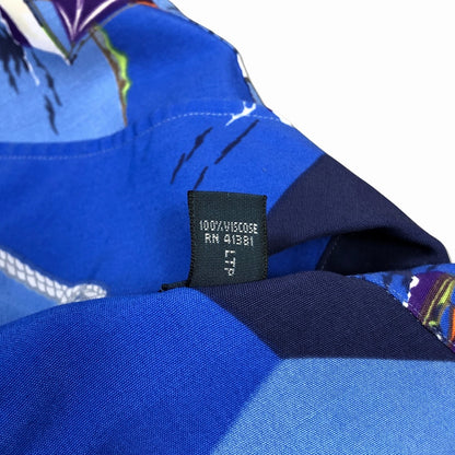 00s Polo by Ralph Lauren RALPH LAUREN CUSTOM FIT Allover Print Shirt XL [ 10040 ]