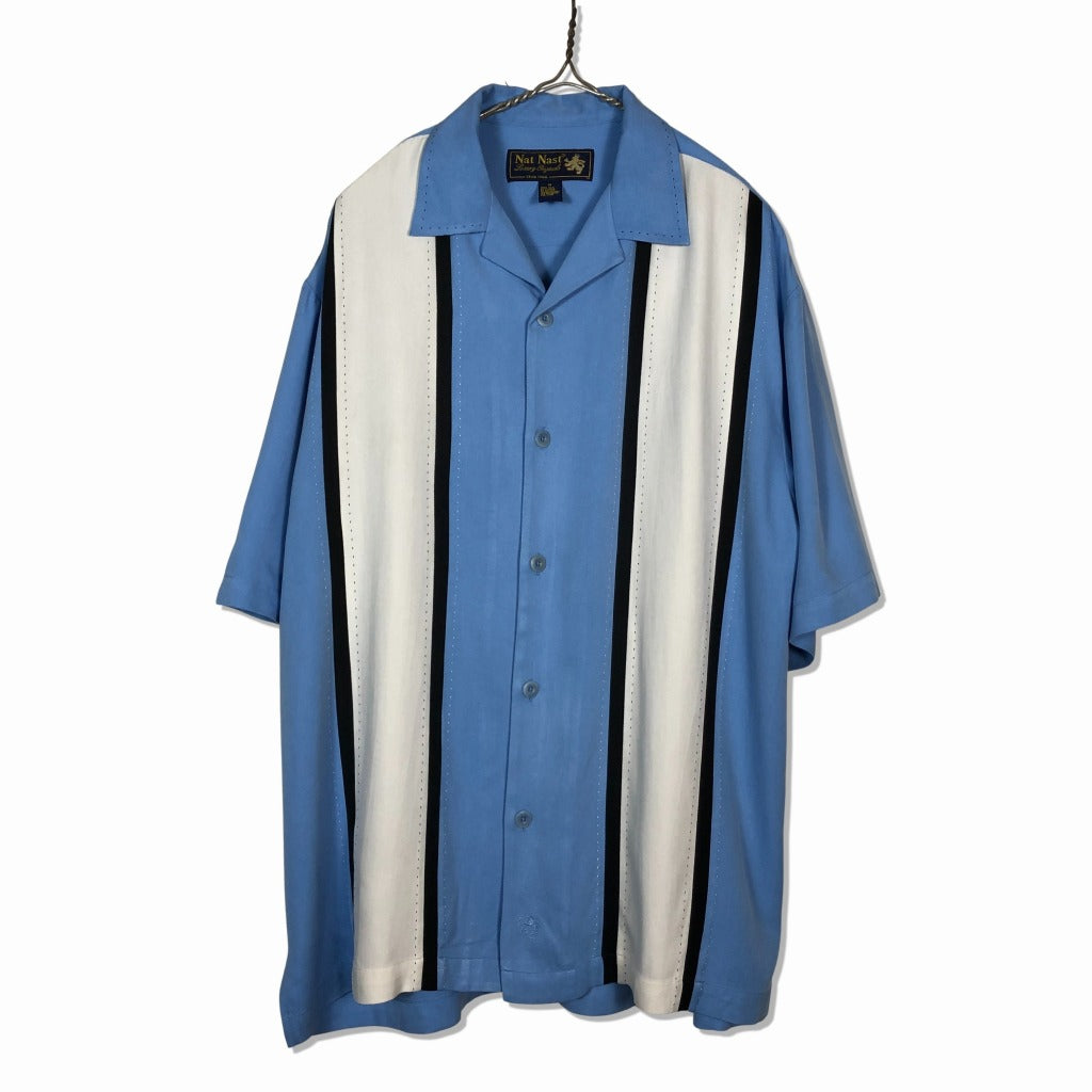 90s Nast Nat Short Sleeve Shirts M [ 10050 ]