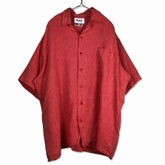 90s FLAX Allover Print Shirt L [ 10067 ]