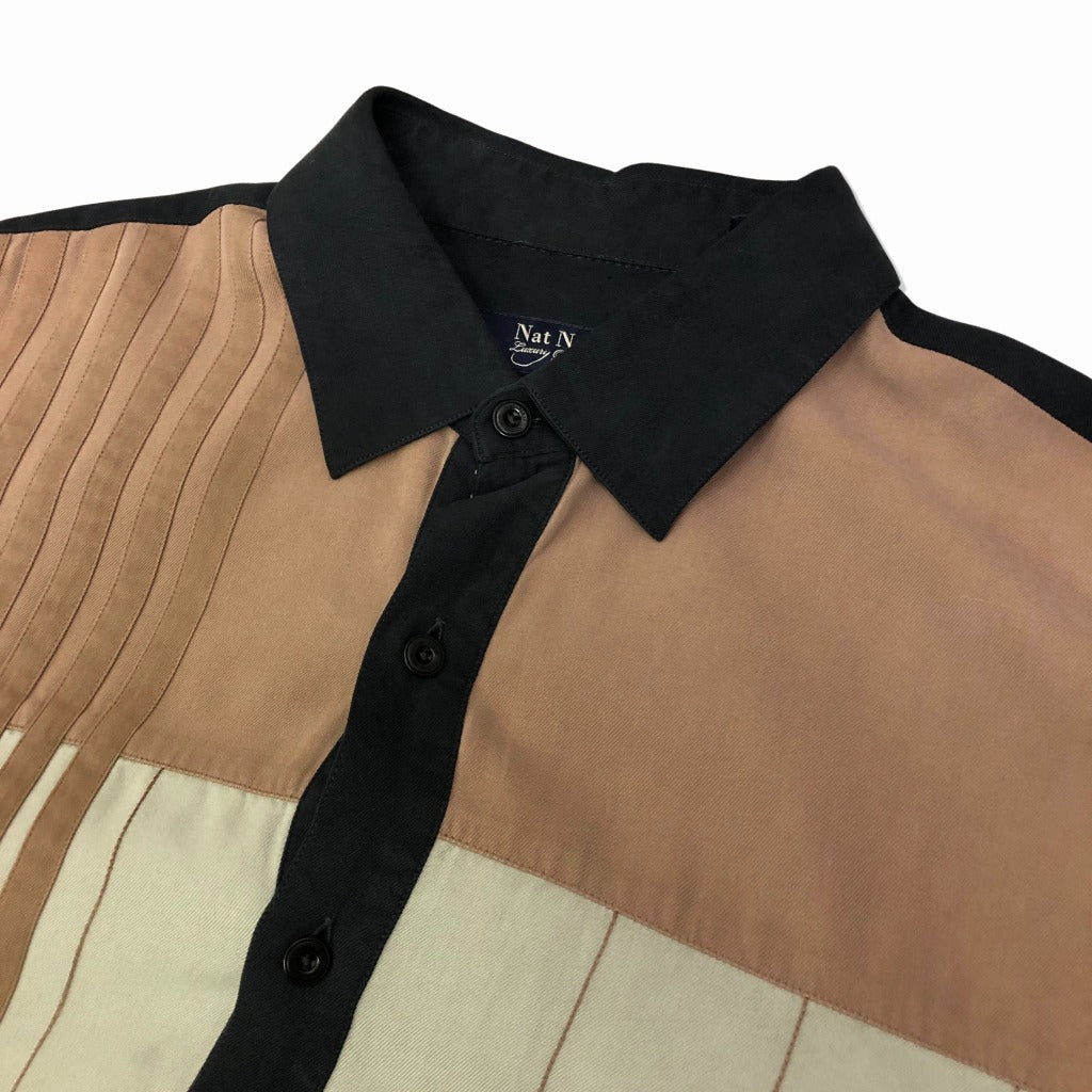 90s Nat Nast American fit Short Sleeve Shirts L [ 10068 ]