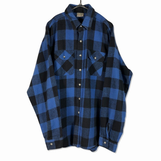 90s FIVE BROTHER Flannel Shirt XL [ 10078 ]