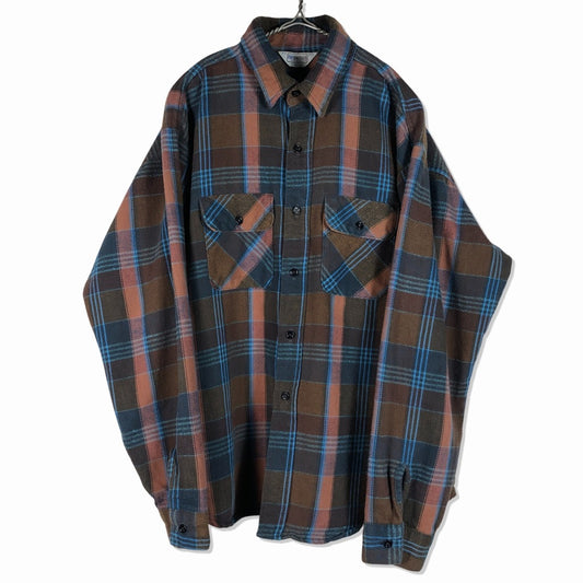 90s FIVE BROTHER Flannel Shirt XL [ 10079 ]