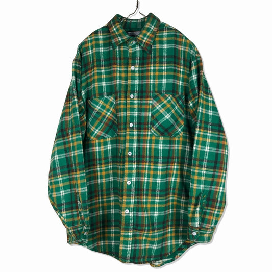 70s BIG MAC Flannel Shirt L [ 10084 ]