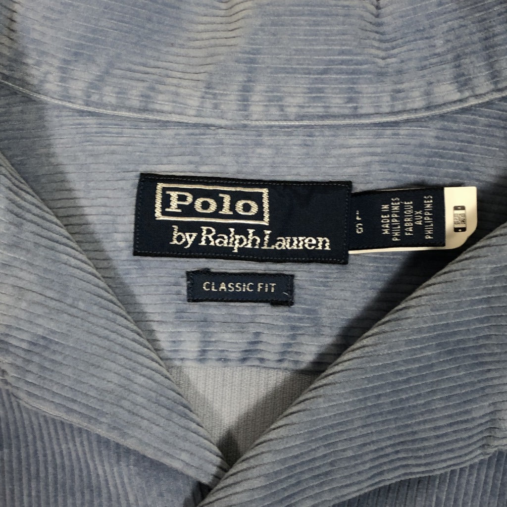 90s Polo by Ralph Lauren CLASSIC FIT Long Sleeve Shirts L [ 10087