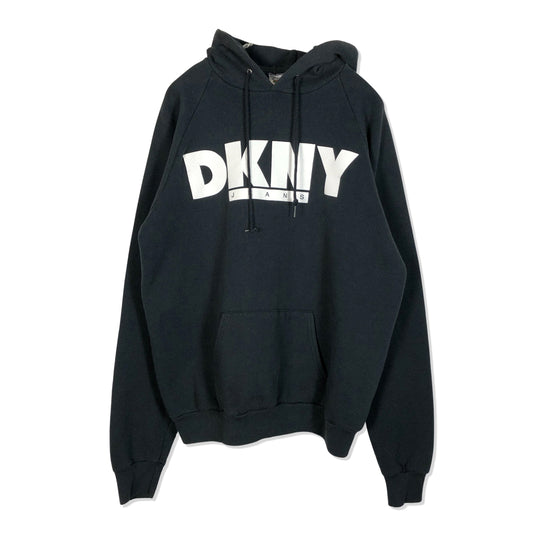 90s DKNY Print Sweat Hoodie XL [ 10101 ]