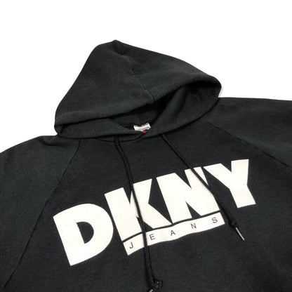 90s DKNY Print Sweat Hoodie XL [ 10101 ]