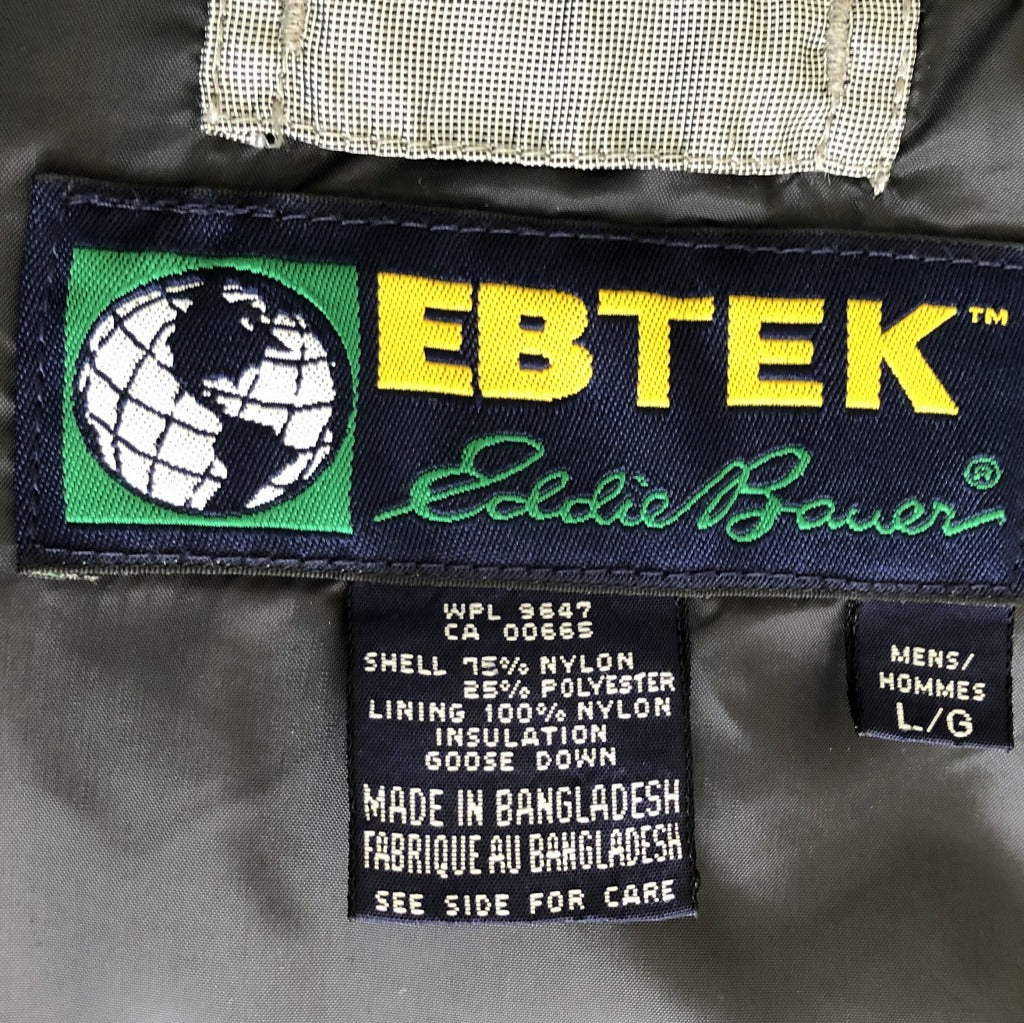 90s Eddie Bauer EBTEK Down Vest L [ 10120 ]