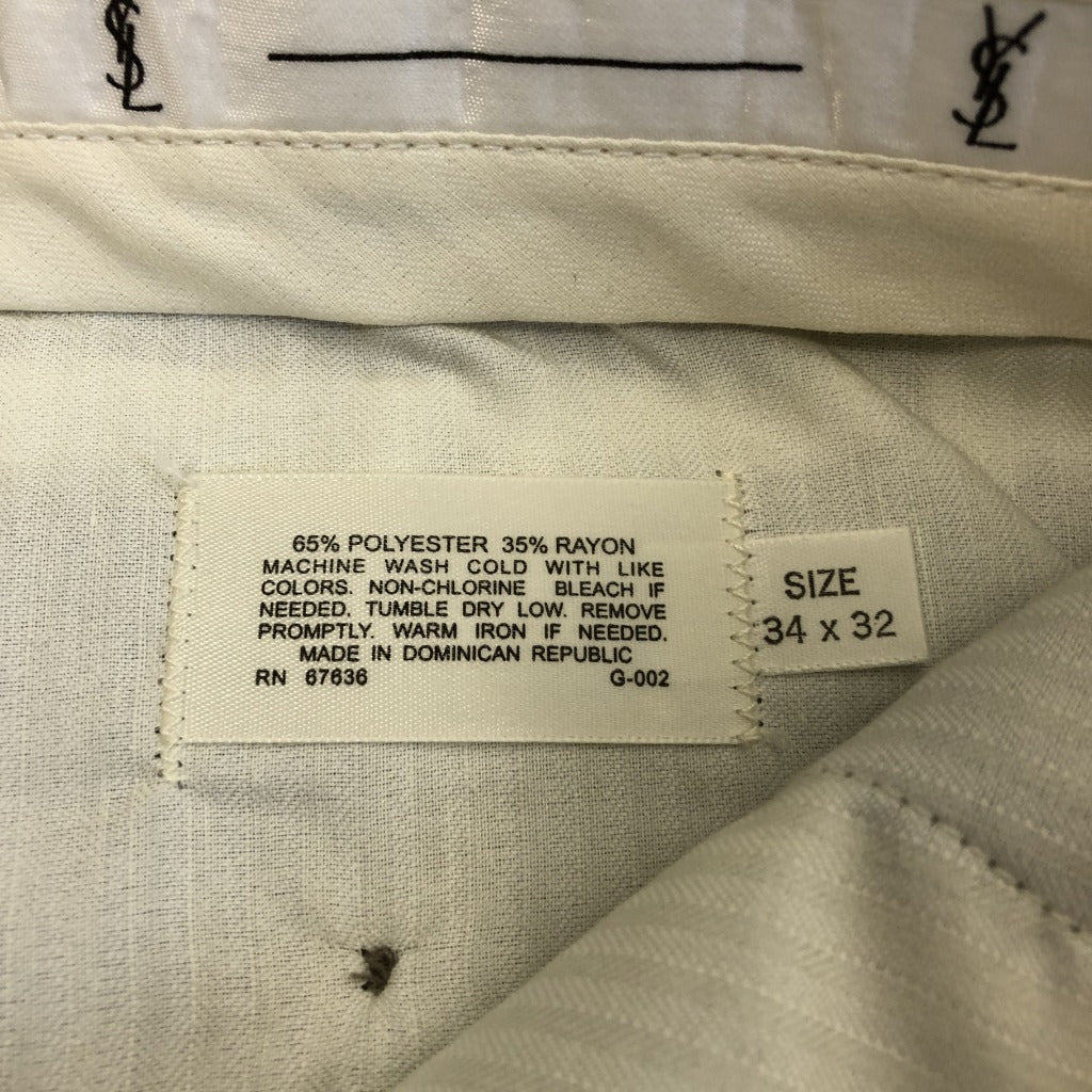 90s YVES SAINT LAURENT Slacks Pants W34×L32 [ 10121 ]