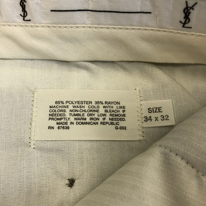90s YVES SAINT LAURENT Slacks Pants W34×L32 [ 10121 ]