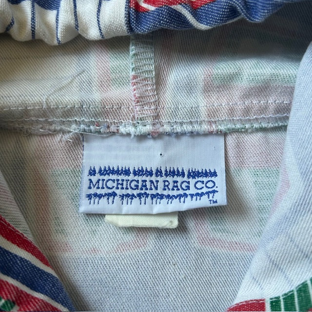90s MICHIGAN RAG Boat Pattern Jacket L/XL [ 10513 ]