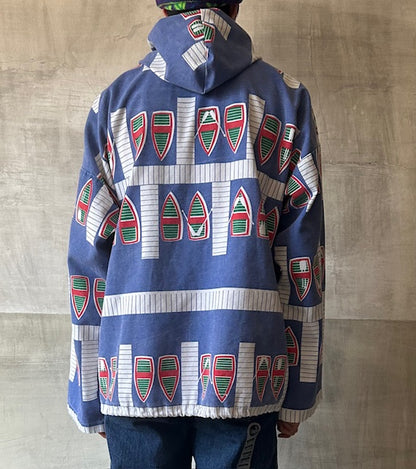 90s MICHIGAN RAG Boat Pattern Jacket L/XL [ 10513 ]