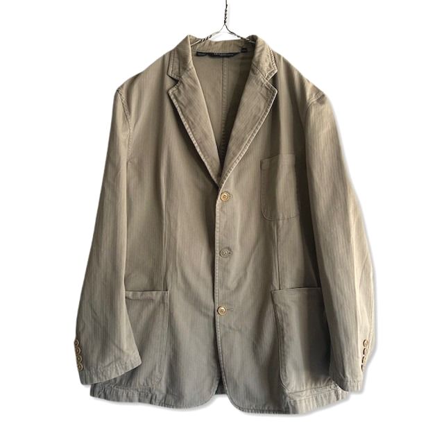 80s Polo by Ralph Lauren Herringbone Tailored Jacket L [ 10527 ]