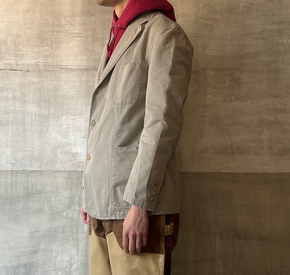 80s Polo by Ralph Lauren Herringbone Tailored Jacket L [ 10527 ]