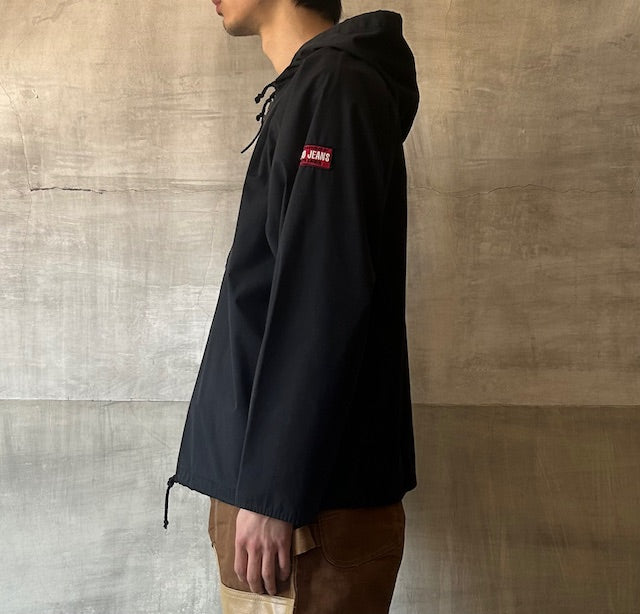 90s POLO JEANS CO. Twill Fabric Anorak Hoodie L [ 10528 ]