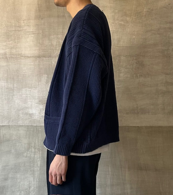 90s Eddie Bauer Cotton Knit Cardigan XL [ 10540 ]