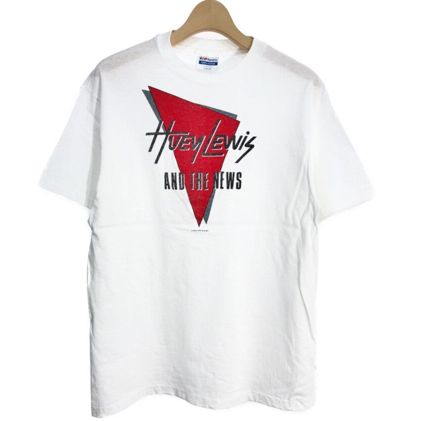 80s Huey Lewis AND THE NEWS T-Shirt L [ 10547 ]