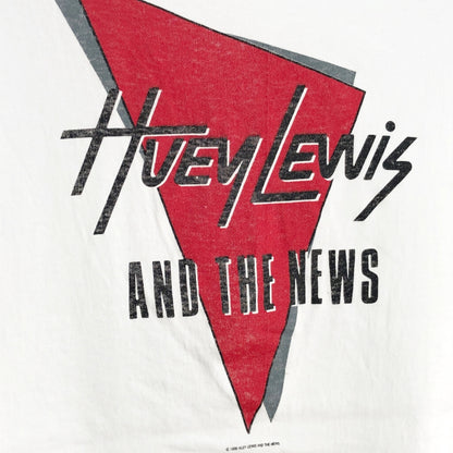 80s Huey Lewis AND THE NEWS T-Shirt L [ 10547 ]