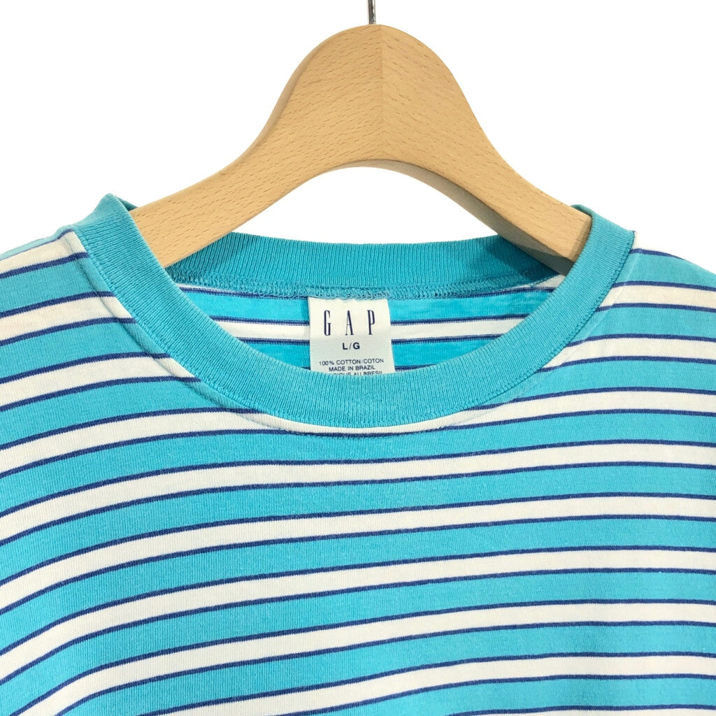90s GAP Border Pocket T-Shirt L [ 10558 ]
