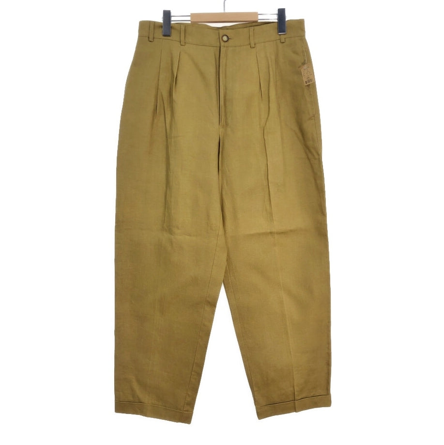 90s STRUCTURE 2tack Linen Slacks 34S [ 10618 ]