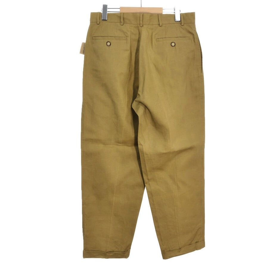 90s STRUCTURE 2tack Linen Slacks 34S [ 10618 ]