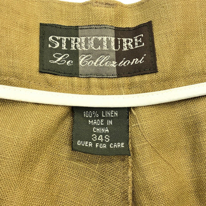 90s STRUCTURE 2tack Linen Slacks 34S [ 10618 ]