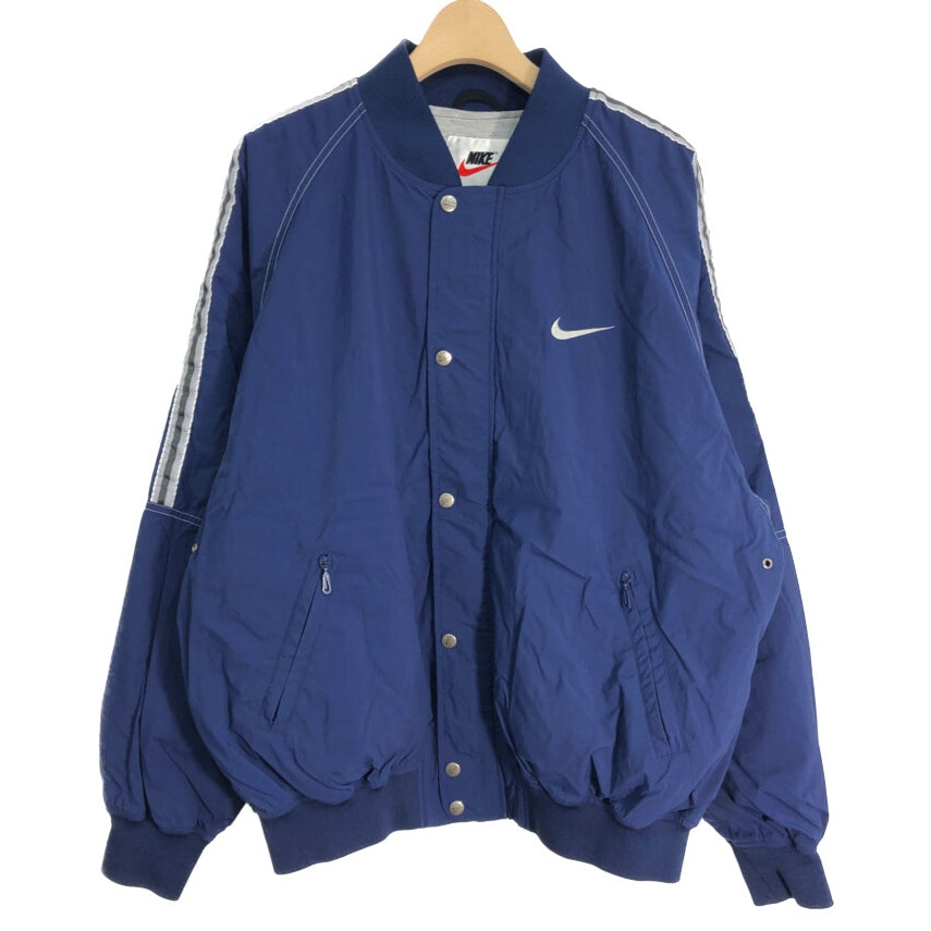 90s NIKE Lined Nylon Blouson Jacket L [ 10667 ]