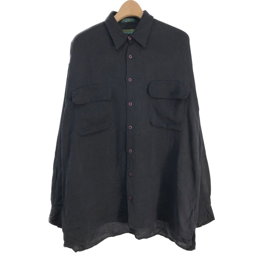 90s North 44° Silk Long Sleeve Shirts M [ 10711 ]