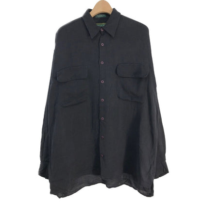 90s North 44° Silk Long Sleeve Shirts M [ 10711 ]