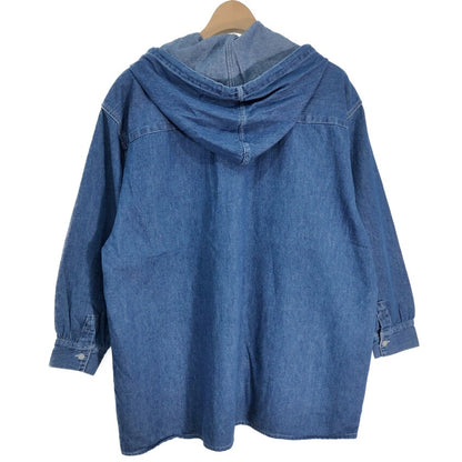 00s BUM EQUIPMENT Chambray Hoodie Shirt L [ 10713 ]