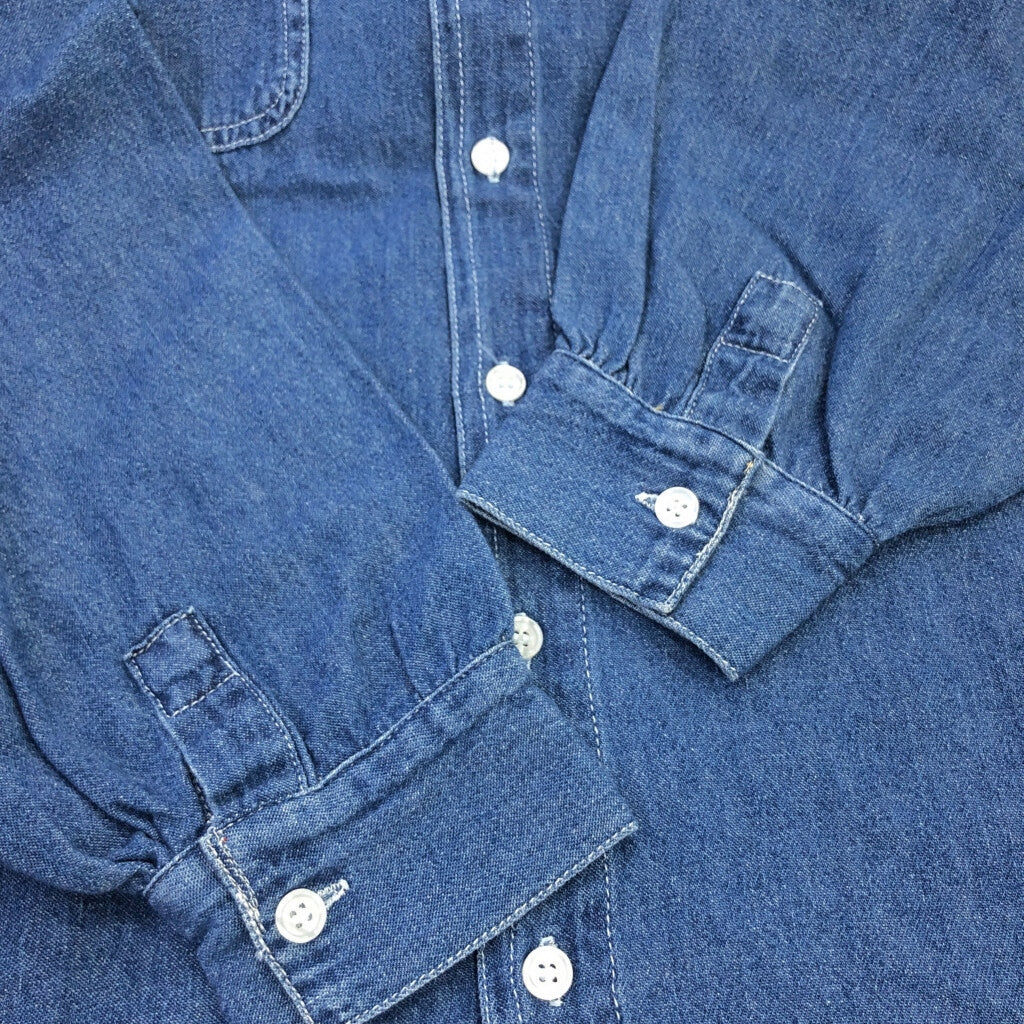 00s BUM EQUIPMENT Chambray Hoodie Shirt L [ 10713 ]