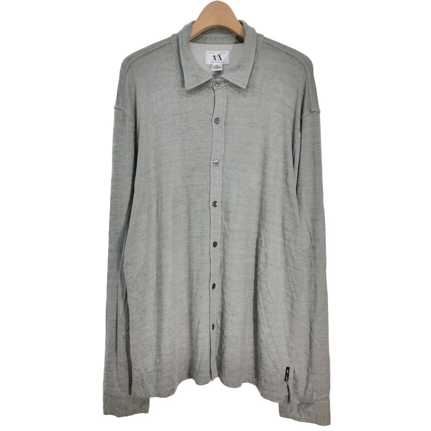 00s ARMANI EXCHANGE Rayon mixed Long Sleeve Shirts XL [ 10715 ]