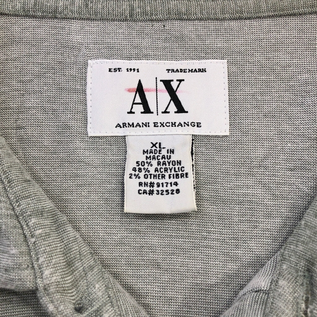 00s ARMANI EXCHANGE Rayon mixed Long Sleeve Shirts XL [ 10715 ]