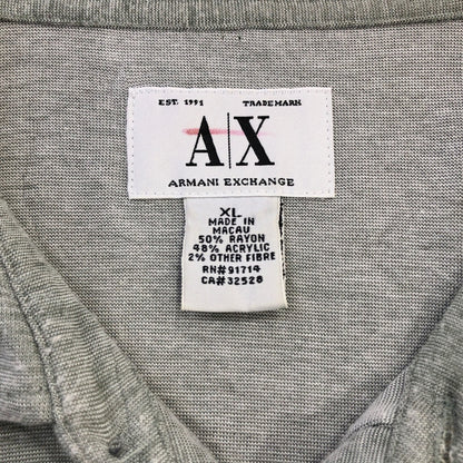 00s ARMANI EXCHANGE Rayon mixed Long Sleeve Shirts XL [ 10715 ]